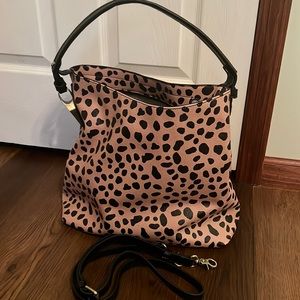 Vegan leather shoulder bag